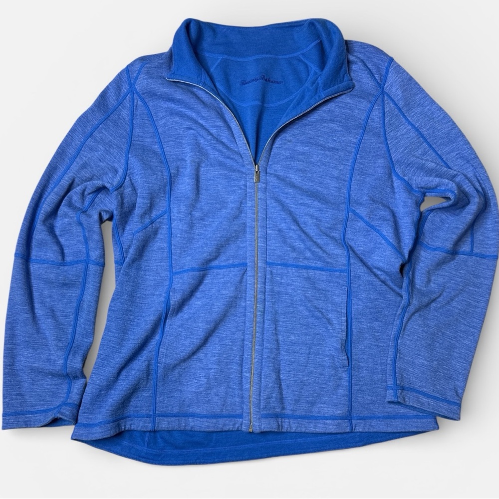 Tommy Bahama Blue Full Zip Lightweight Jacket Women’s XL Athleisure